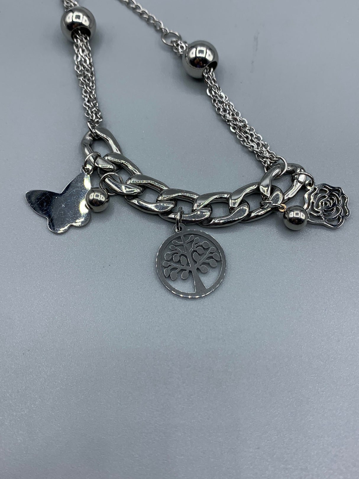 Ass't Stainless Steel Charm Bracelet