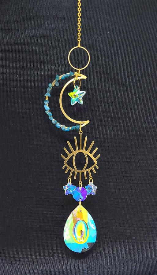 Moon w/ Evil Eye Suncatcher