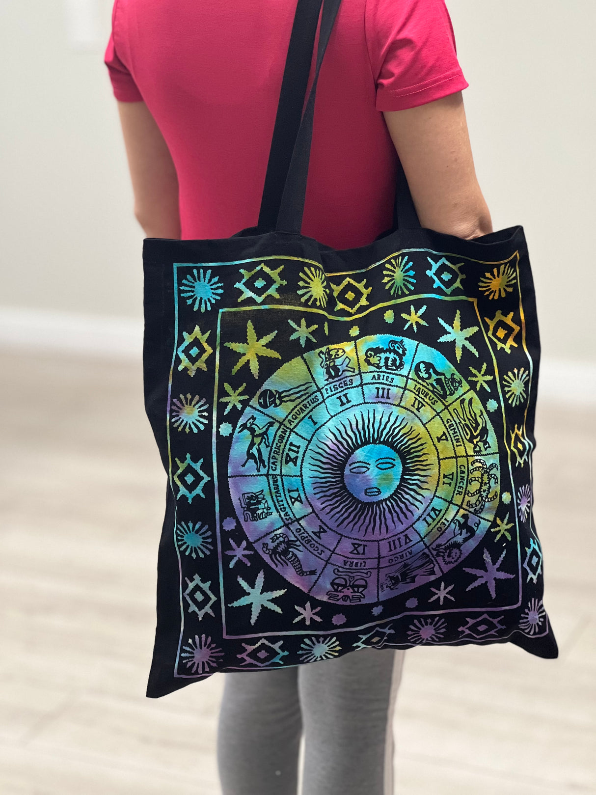 Tie Dye Zodiac Tote Bag