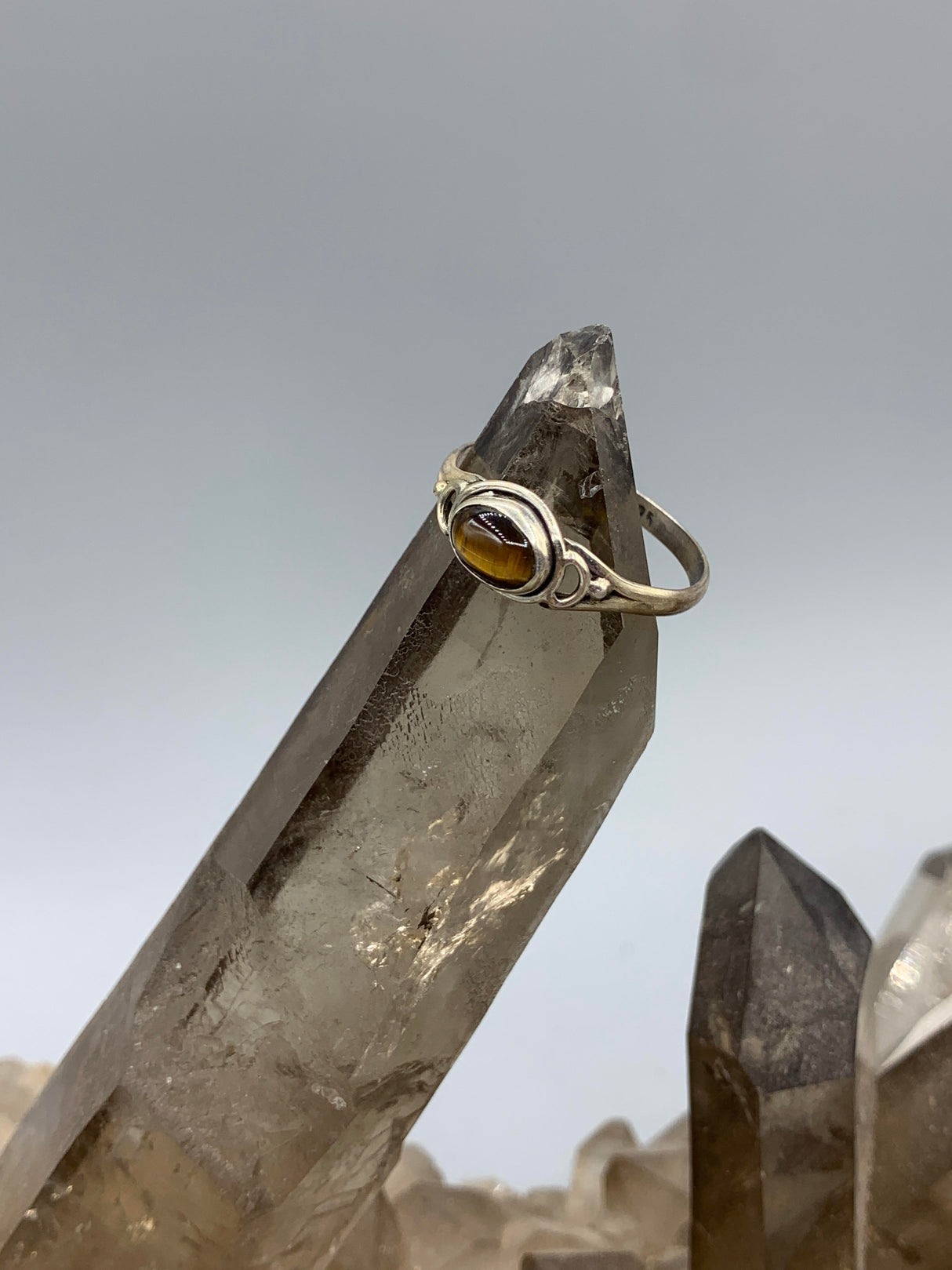 Sterling Silv. Tiger Eye Ring 8