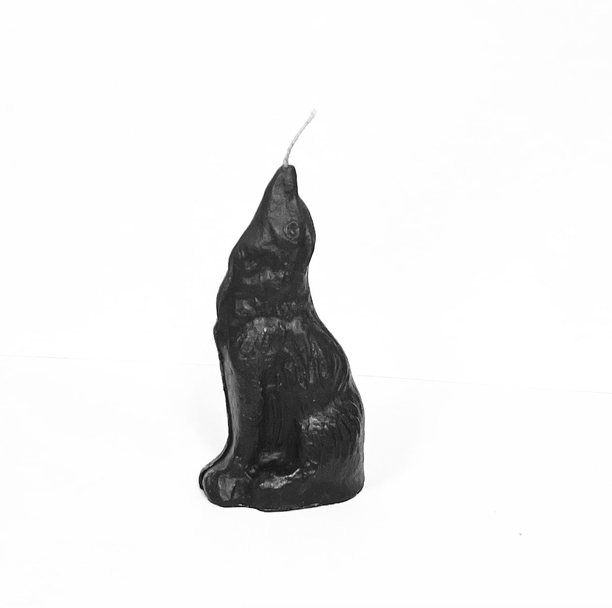 Wolf Candle - Black 4"